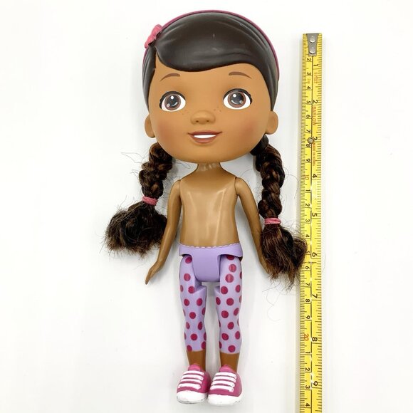 Disney Jr. Doc Mcstuffins Doll Just Play Nude 9” No Clothes Braidable Hair - Picture 8 of 8